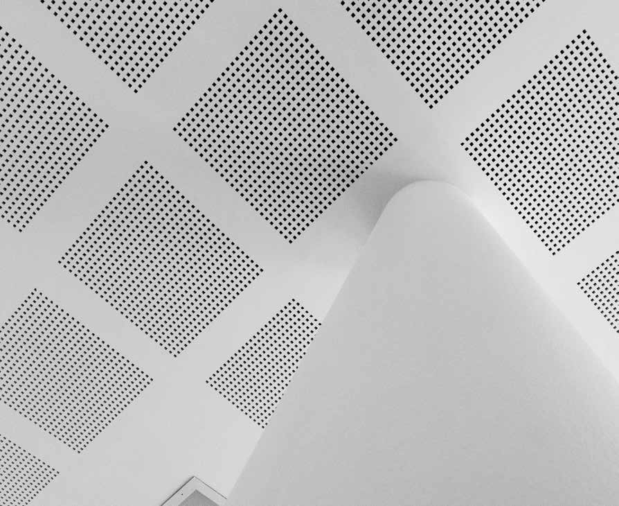 Placi de gips-carton pentru plafoane si pereti cu perforatii continue Createx® si modulare Creason®