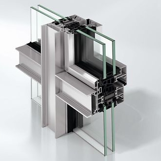 Sisteme de profile din aluminiu pentru fatade din ferestre Schüco AWS 65 WF