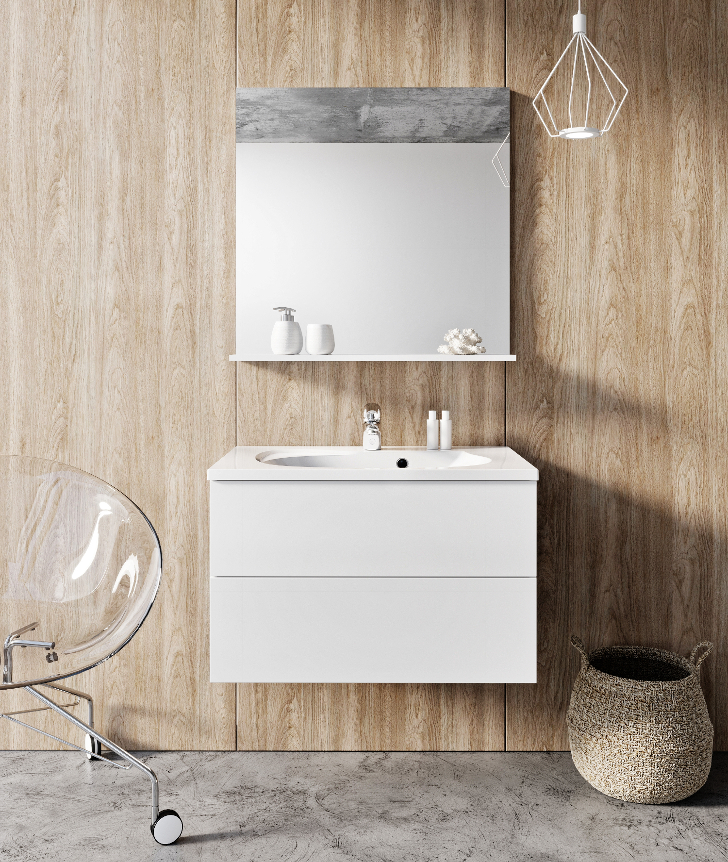 RAVAK prezinta noua colectie de mobilier pentru baie - Mobilier SD Rosa II, Oglinda Rosa 760