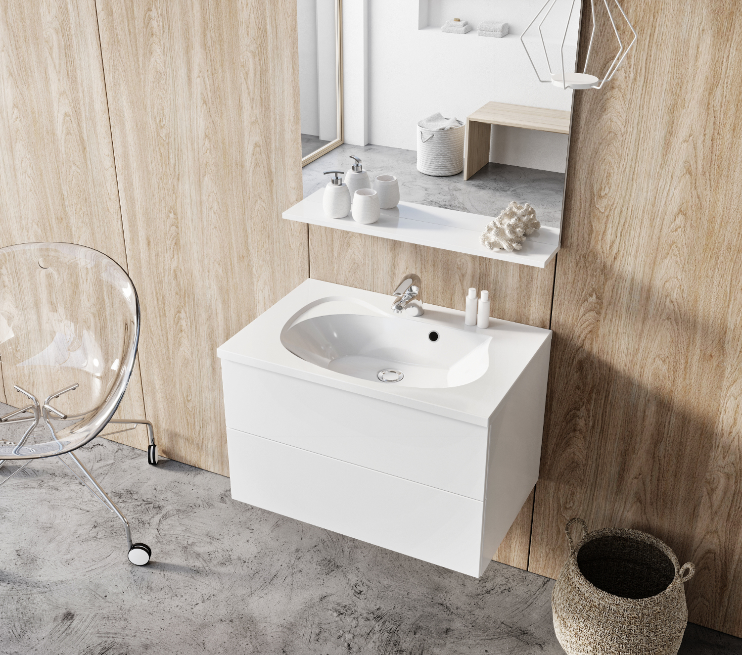 RAVAK prezinta noua colectie de mobilier pentru baie - Mobilier SD Rosa II, Oglinda Rosa 760