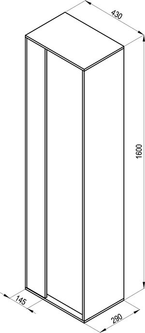Mobilier tip coloana SB 430 Step - Dimensiuni