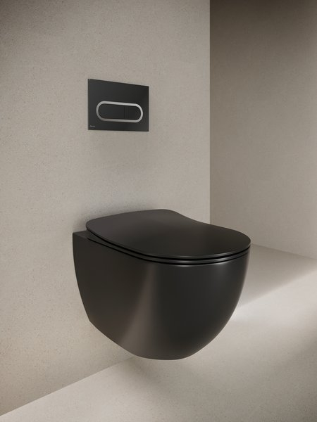 Noul vas WC RAVAK Uni Chrome RimOff negru