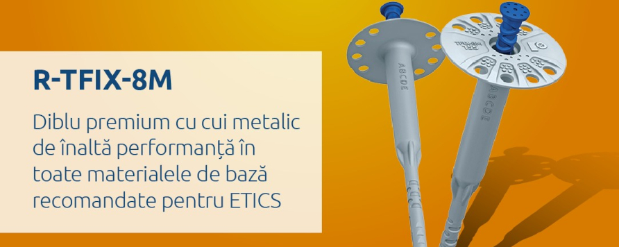 Noul diblu premium cu cui metalic de inalta performanta de la Rawplug: R-TFIX 8M