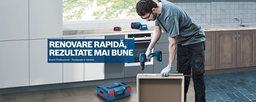 Renovare rapida, rezultate mai bune cu sculele Bosch pentru aplicatii in constructii din beton