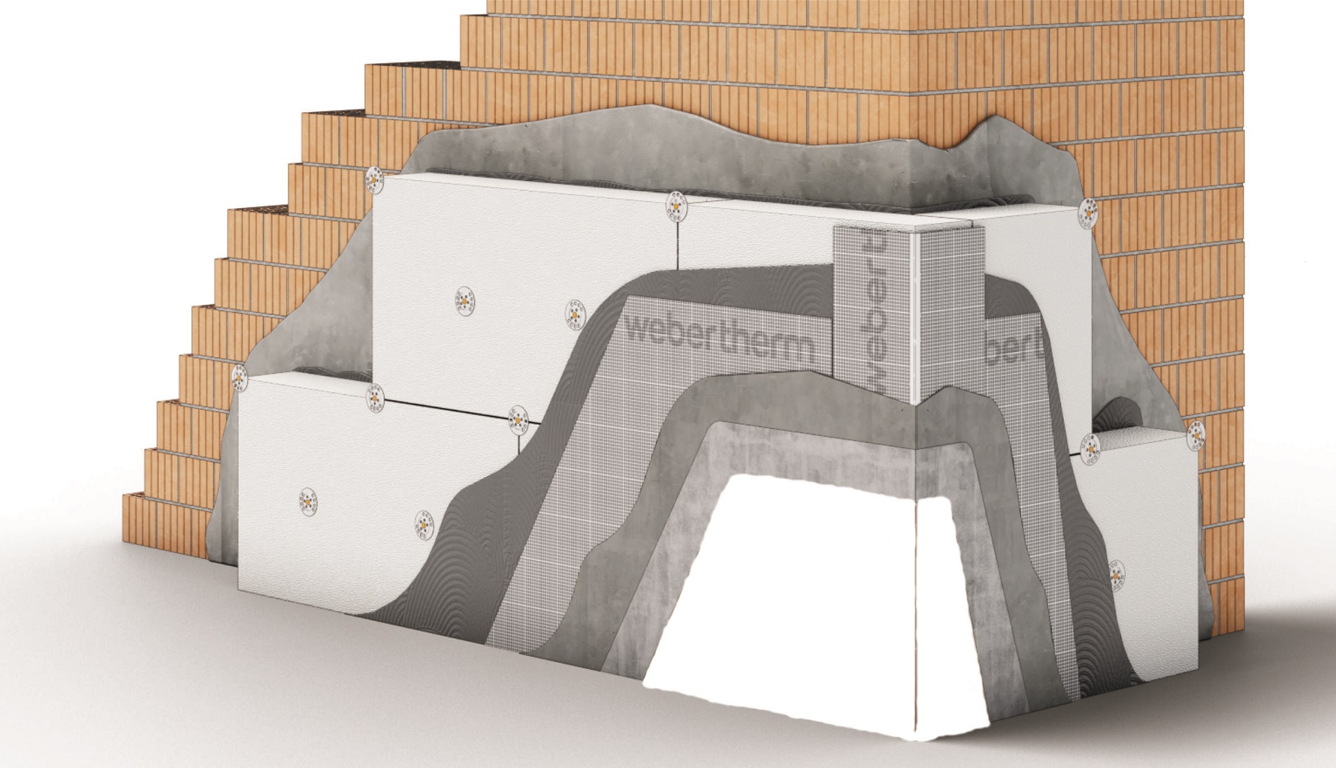 Sistem ETICS - webertherm mineral - termoizolatie cu polistiren EPS si tencuiala minerala