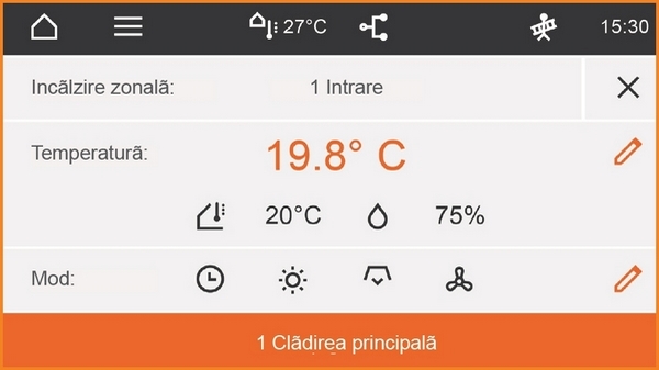 Interfata utilizator SchwankControl: toate informatiile principale sunt vizualizate rapid Interfata utilizator SchwankControl: toate informatiile principale sunt vizualizate rapid