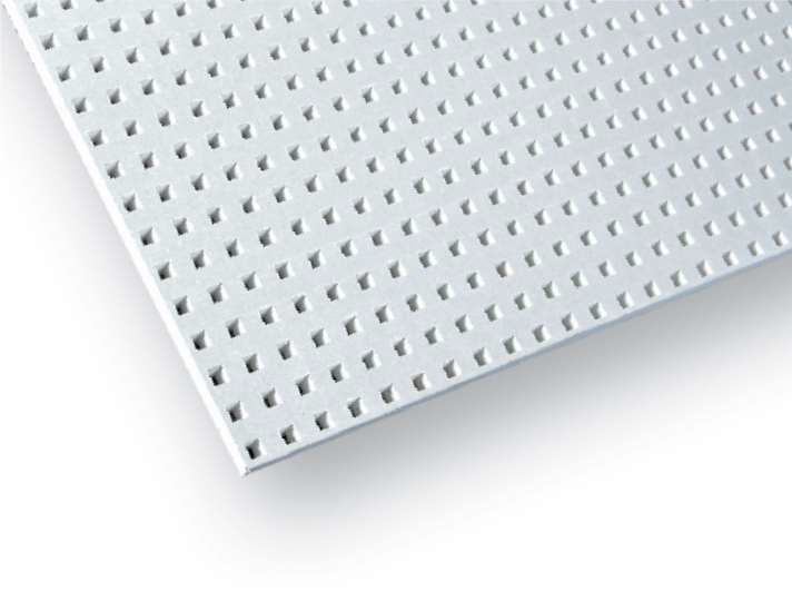 Tavane suspendate nedemontabile Rigips Rigitone® Activ’ Air - perforatii patrate 8/18 Q