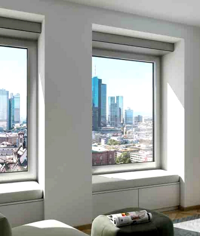 Sistemul Schüco VentoTherm Twist pentru ventilatie descentralizata integrat in fereastra