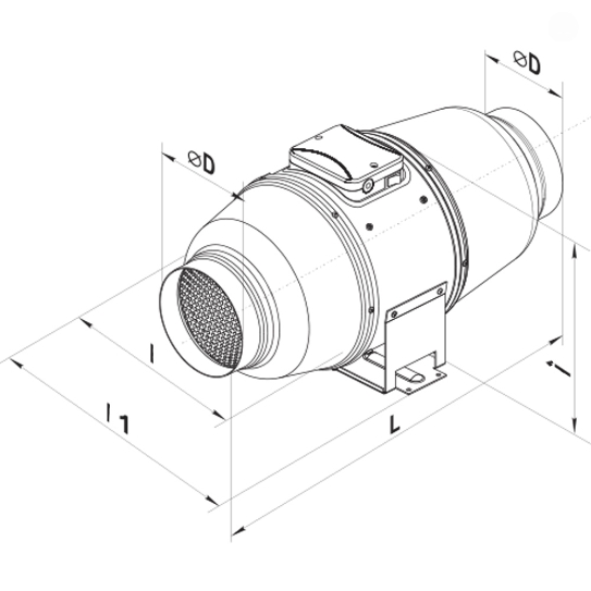 Ventilator axial de tubulatura Ø100 cu carcasa izolata Vents TT Silent - M
