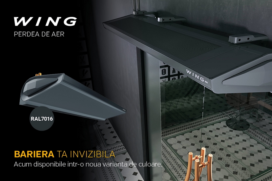 Perdea de aer Wing VTS EuroHeat - acum disponibila intr-o noua varianta de culoare