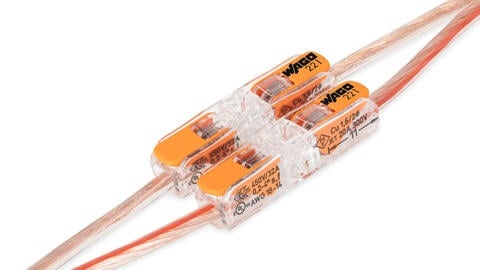 WAGO 221 Series inline splicing connectors with levers