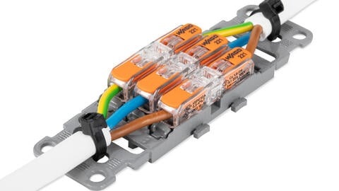 WAGO 221 Series inline splicing connectors with levers