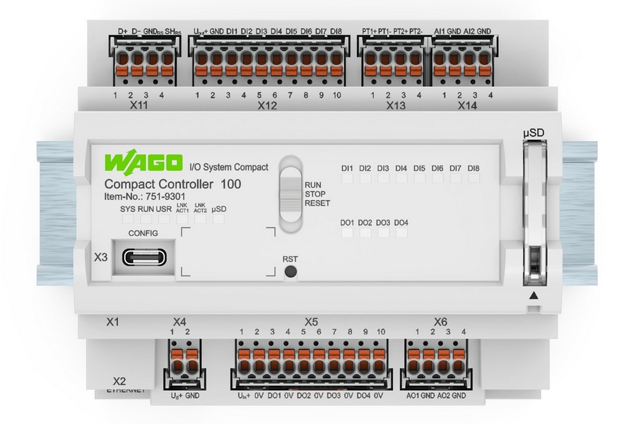 The new WAGO Compact Controller 100 with integrated I/Os