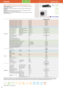 Pompa de caldura Aquarea EcoFleX monofazic pentru incalzire si racire (R32)<br>(General Catalogue 2023/2024, pag. 56) - fisa tehnica