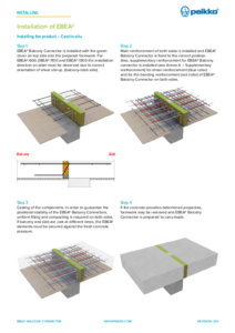 Conectori termoizolatori Peikko EBEA® pentru eliminarea puntilor termice de la balcoane - instructiuni de montaj