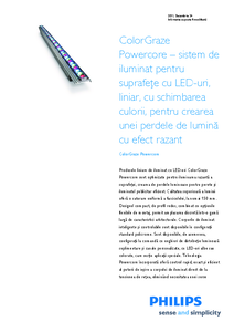 Proiector Philips ColorGraze Powercore pentru iluminatul suprafetelor verticale de exterior - prezentare detaliata