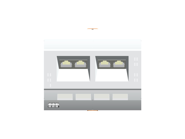 Switch fara management pentru automatizarea cladirilor Phoenix Contact FL SWITCH 1104-4POE REG - Vedere din fata