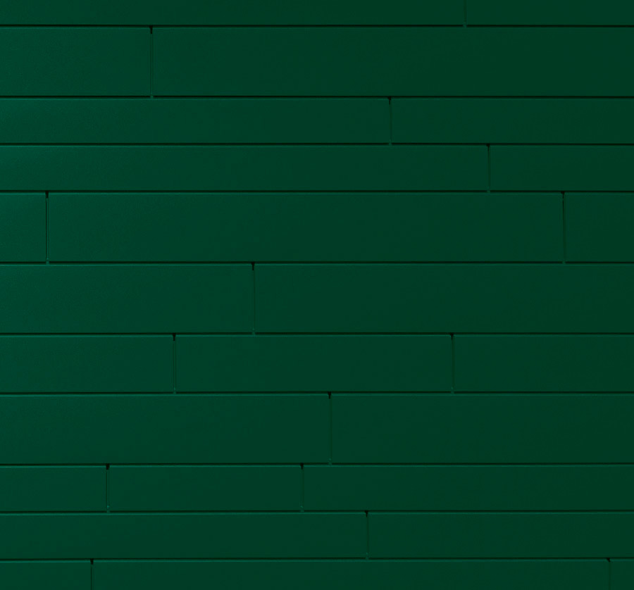 Lamele metalice pentru fatada PREFA Sidings - Verde RAL 6005