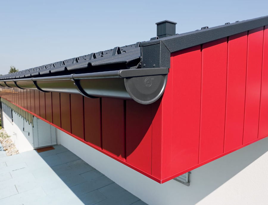 Lamele metalice pentru fatada PREFA Sidings - Rosu rubin