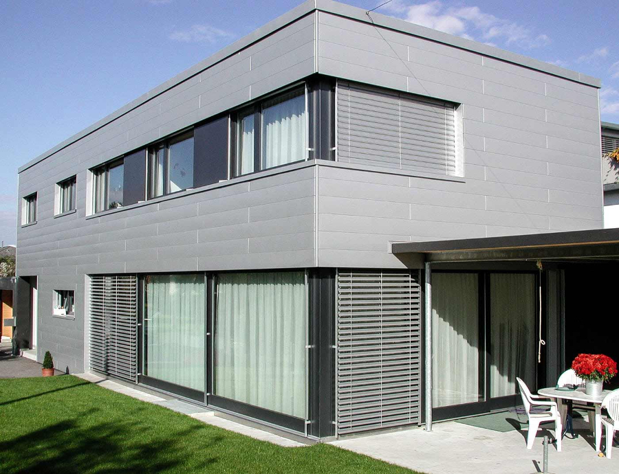 Lamele metalice pentru fatada PREFA Sidings - Metal argintiu