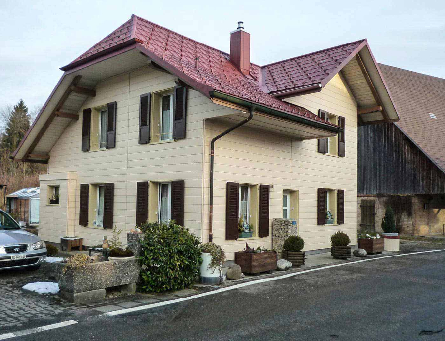 Lamele metalice pentru fatada PREFA Sidings - Ivory
