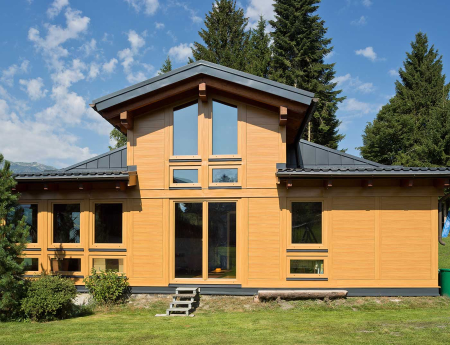 Lamele metalice pentru fatada PREFA Sidings - Imitatie de lemn deschis