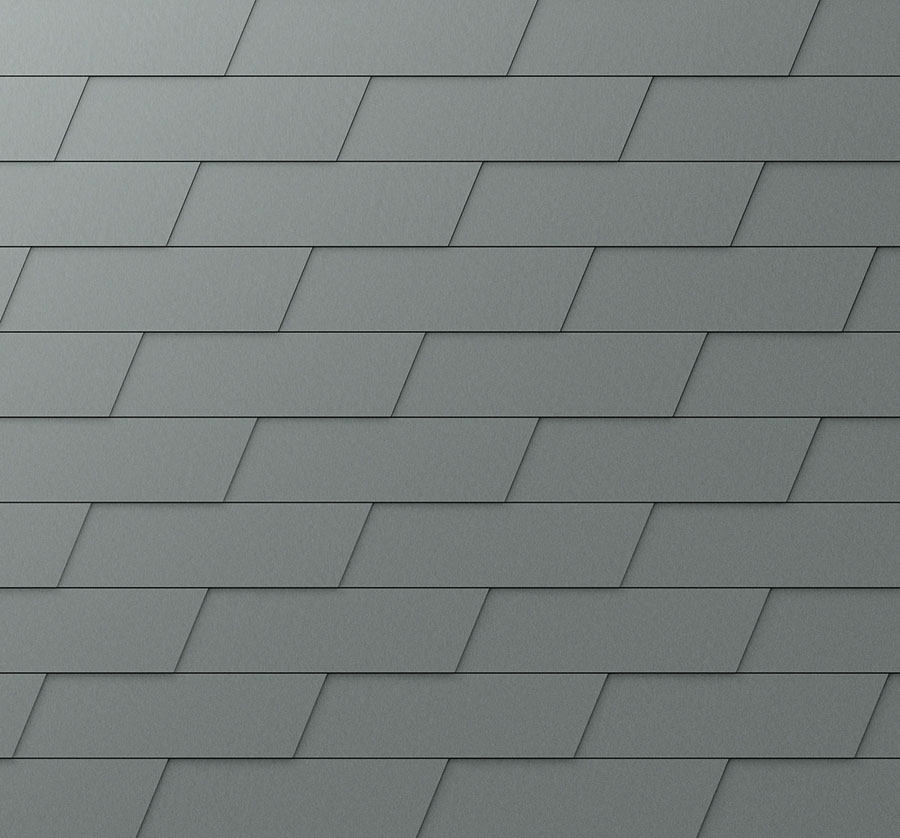 Lamele metalice pentru fatada PREFA XL - Gri deschis RAL 7005