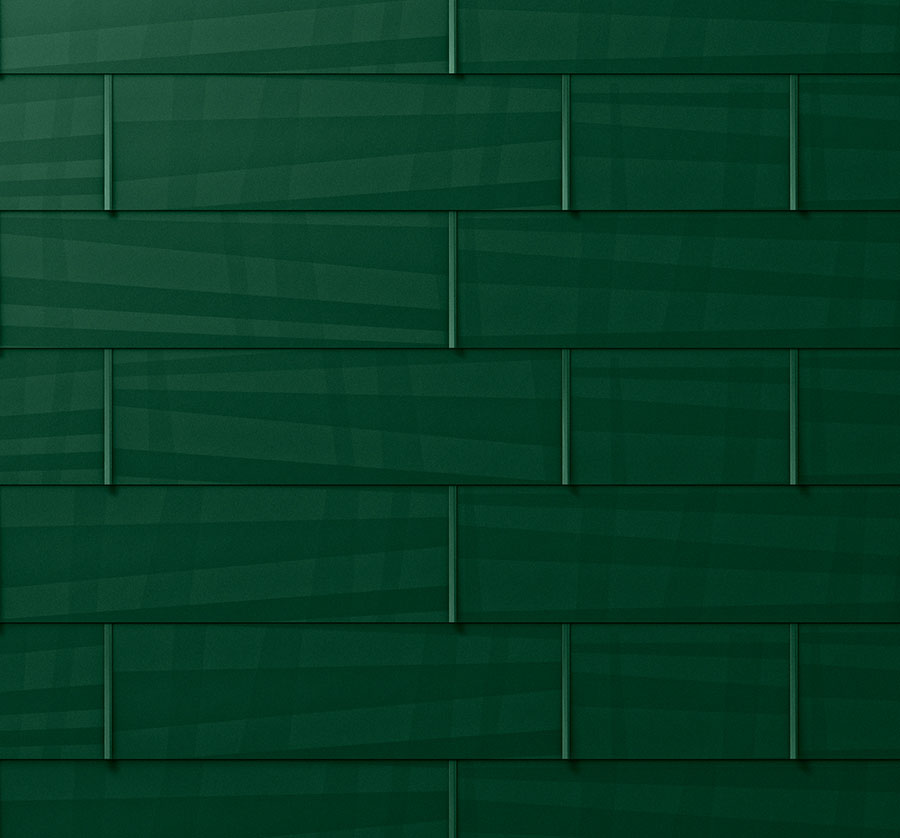 Panou pentru fatada PREFA FX.12 - Verde RAL 6005