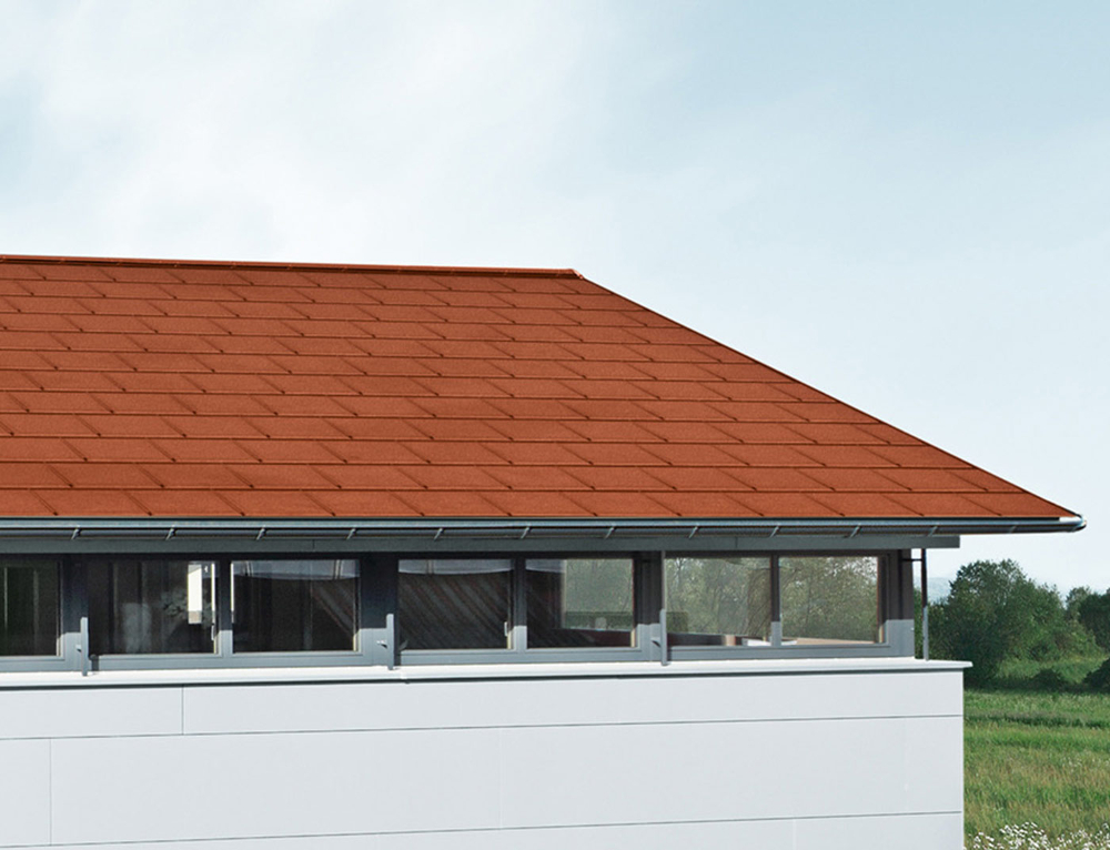 Placi metalice pentru acoperis PREFA R.16 Classic - Rosu caramiziu RAL 8004