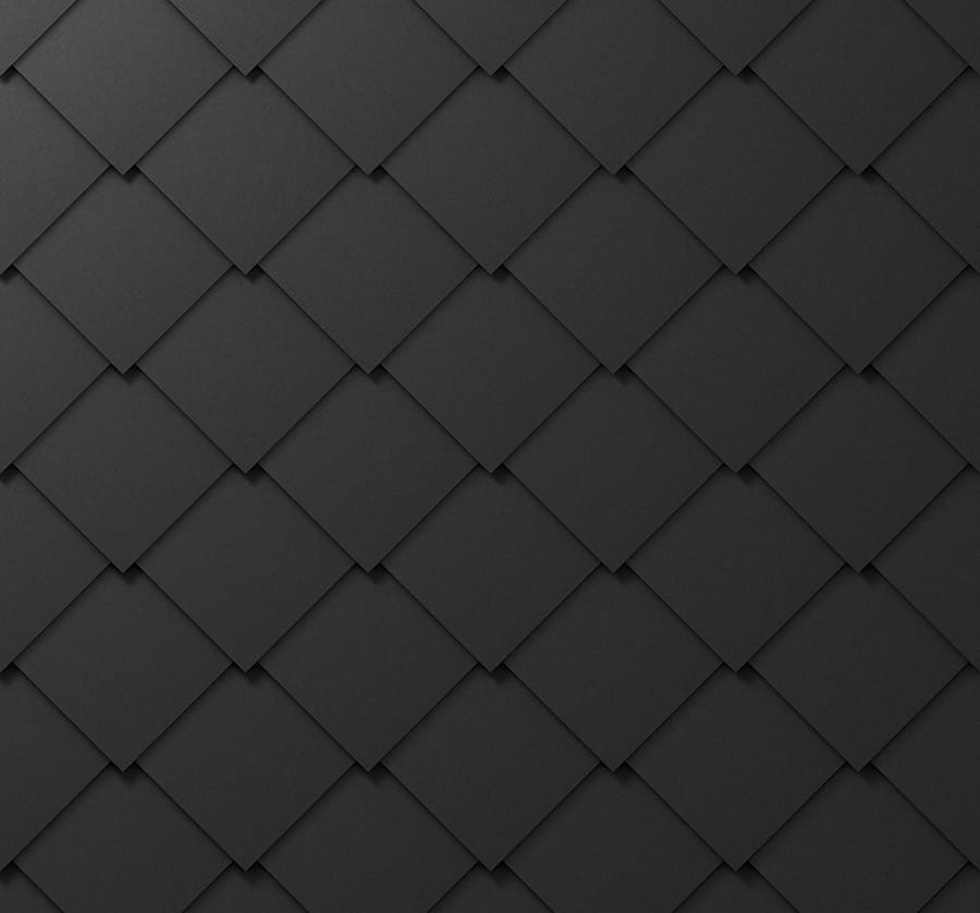 Placi metalice romboidale pentru fatada PREFA - Negru RAL 9005