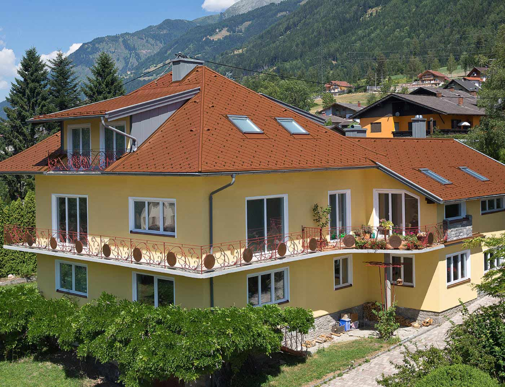 Placi metalice romboidale 29x29 pentru acoperis PREFA - Rosu caramiziu RAL 8004