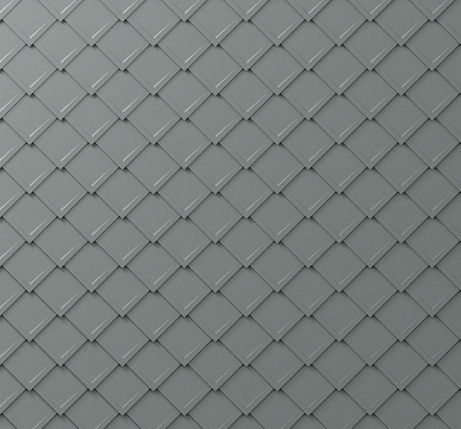 Placi metalice romboidale 29x29 pentru acoperis PREFA - Gri deschis RAL 7005