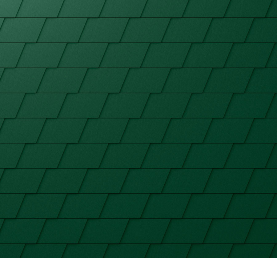 Lamele metalice pentru fatada PREFA - Verde RAL 6005