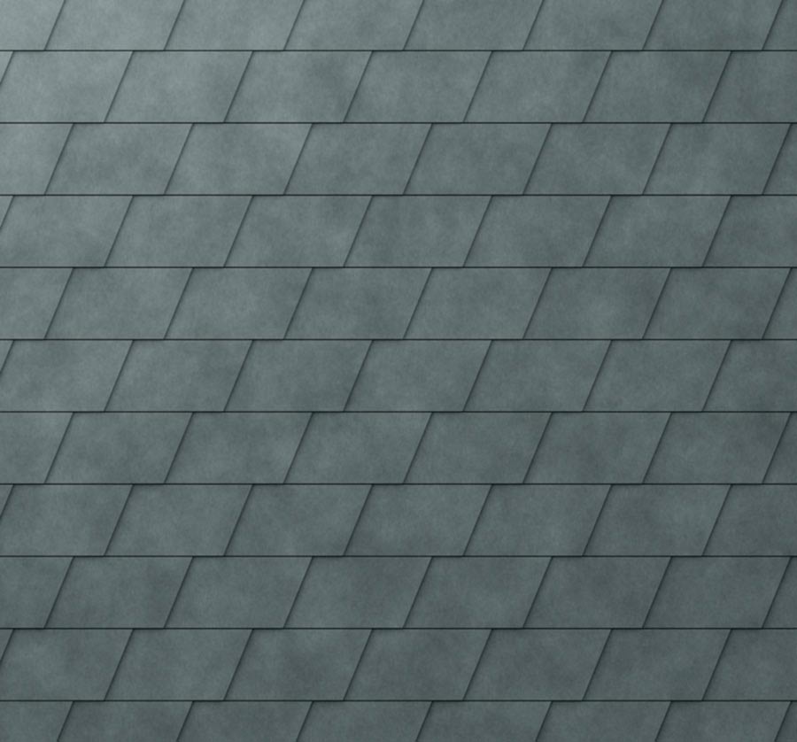 Lamele metalice pentru fatada PREFA - Gri albastru RAL 7031