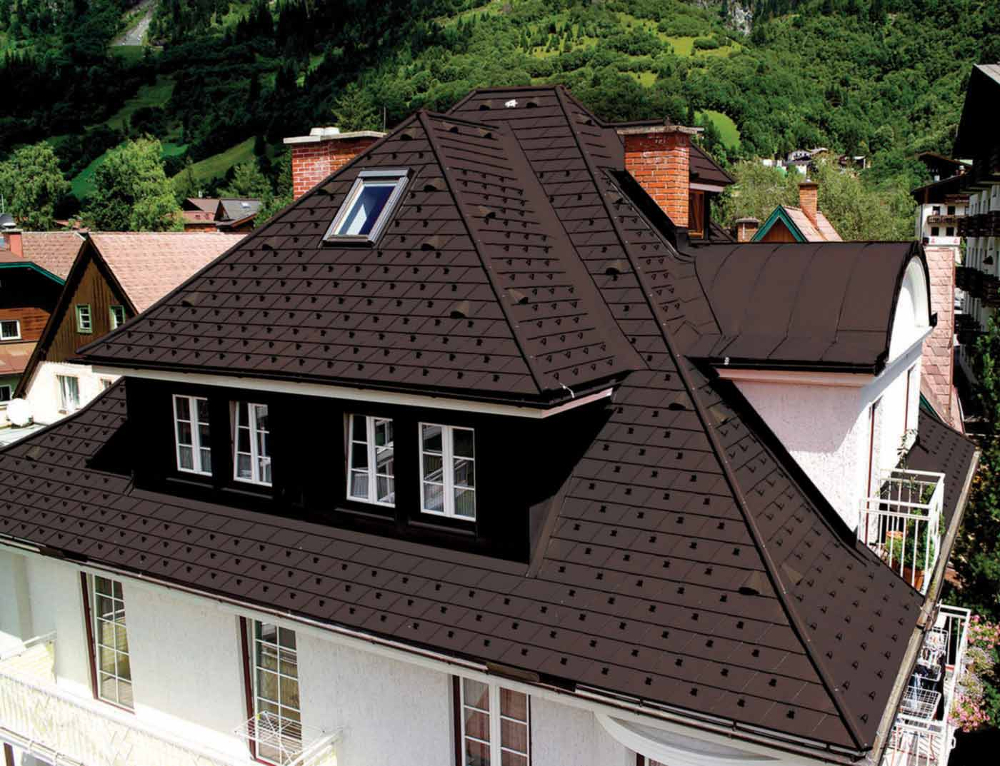 Sindrila metalica pentru acoperis PREFA - Maro inchis RAL 8019