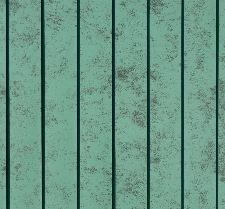 Tabla prefaltuita pentru fatada PREFA Prefalz - Verde patinat RAL 6027