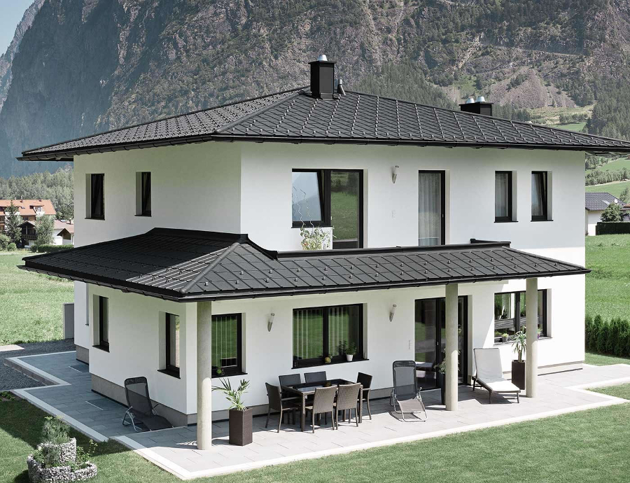 Tigla metalica pentru acoperis PREFA Classic - Negru RAL 9005