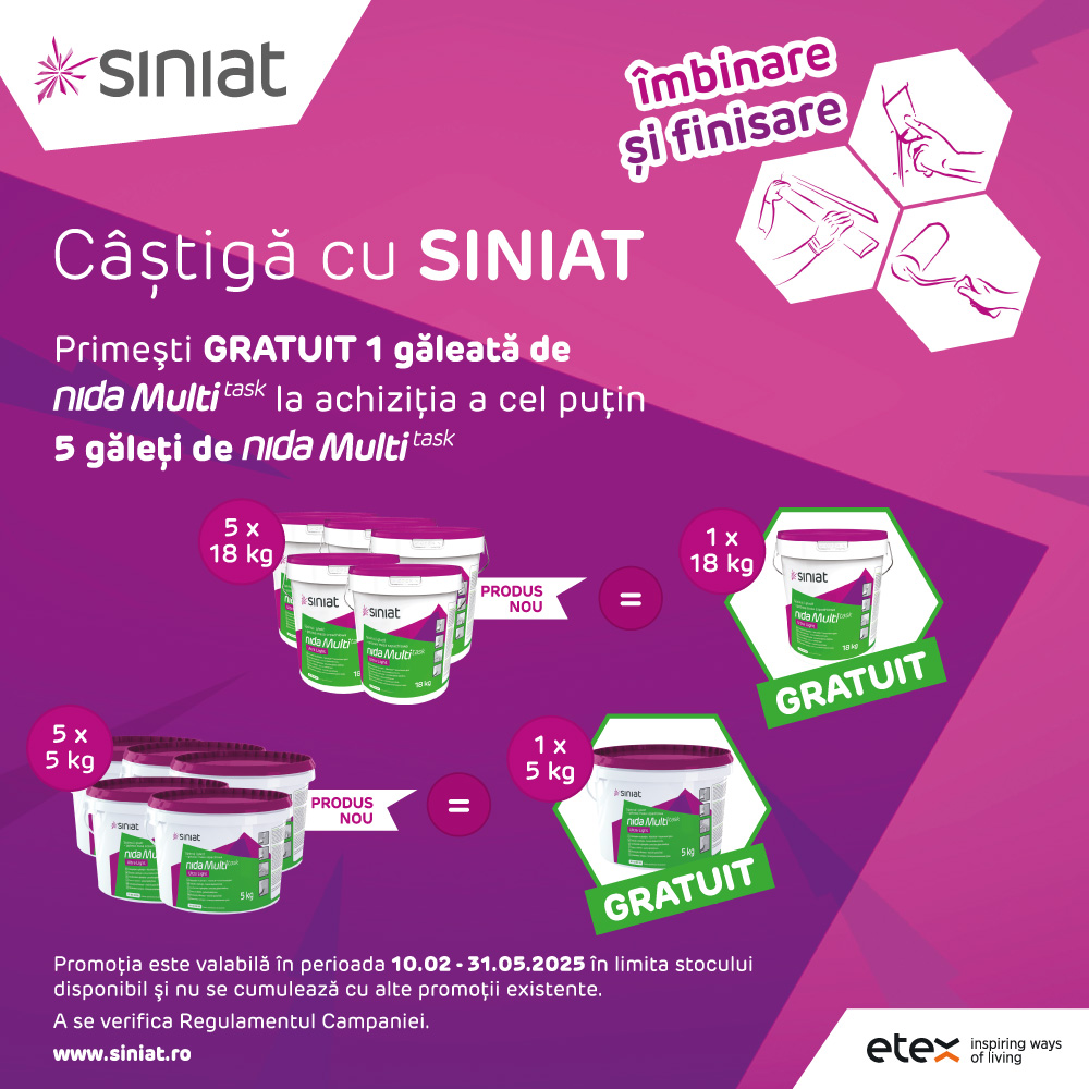 Castiga cu Siniat imbinare si finisare