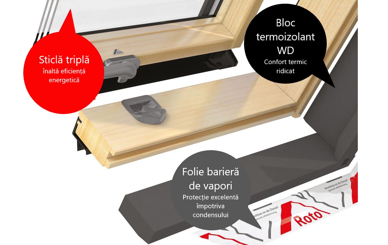 Mai bine Roto. Comanda o fereastra Designo R49 si primesti cadou un rulou Standard ZRS!