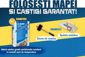 Folosesti MAPEI si castigi garantat! Promotia de desfasoara numai la partenerii MAPEI