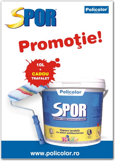Promotie La Vopsea Lavabila Pentru Interior Spor Kids