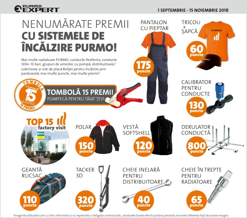 PURMO EXPERT 2018 - Premii aniversare pentru instalatori