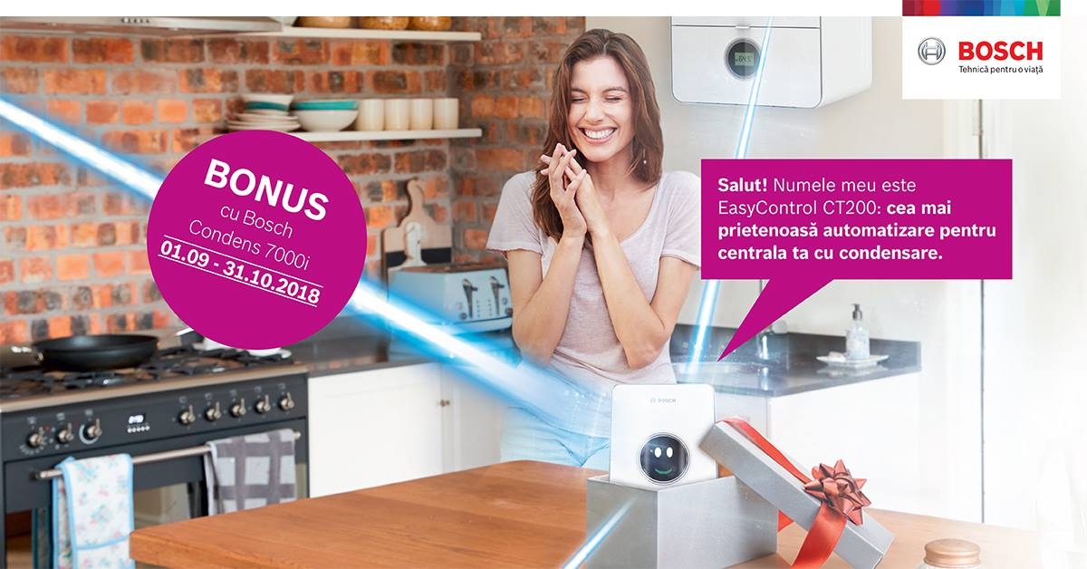 Cumpara o centrala termica Condens 7000i W si primesti cadou automatizarea inteligenta EasyControl CT200