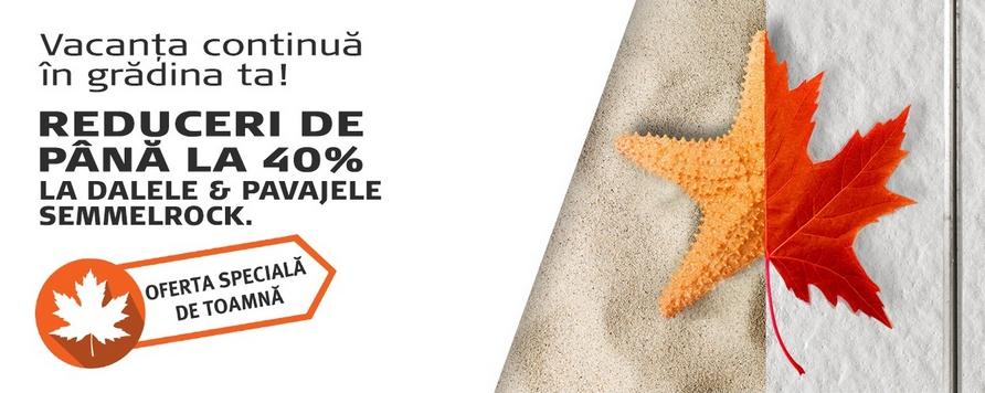 Profita de reducerile de pana la 40% la dale si pavaje Semmelrock!