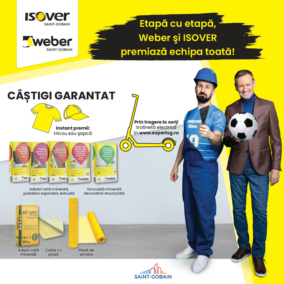 Etapa cu etapa, Weber si ISOVER premiaza echipa toata!