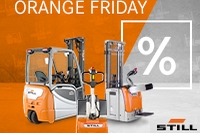 STILL Orange Friday 2018: Reduceri uriase la utilaje noi!