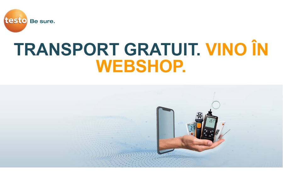 Transport gratuit pentru orice comanda in webshop-ul testo