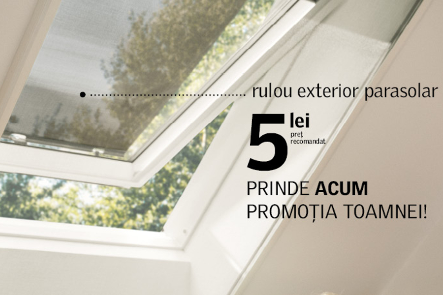 Ruloul exterior parasolar VELUX la pretul recomandat de 5 lei