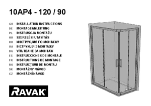 Cabina de dus rectangulara RAVAK 10° 10AP4 - instructiuni de montaj
