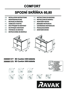 Mobilier pentru chiuvete, SD Comfort 600 si 800 - instructiuni de montaj